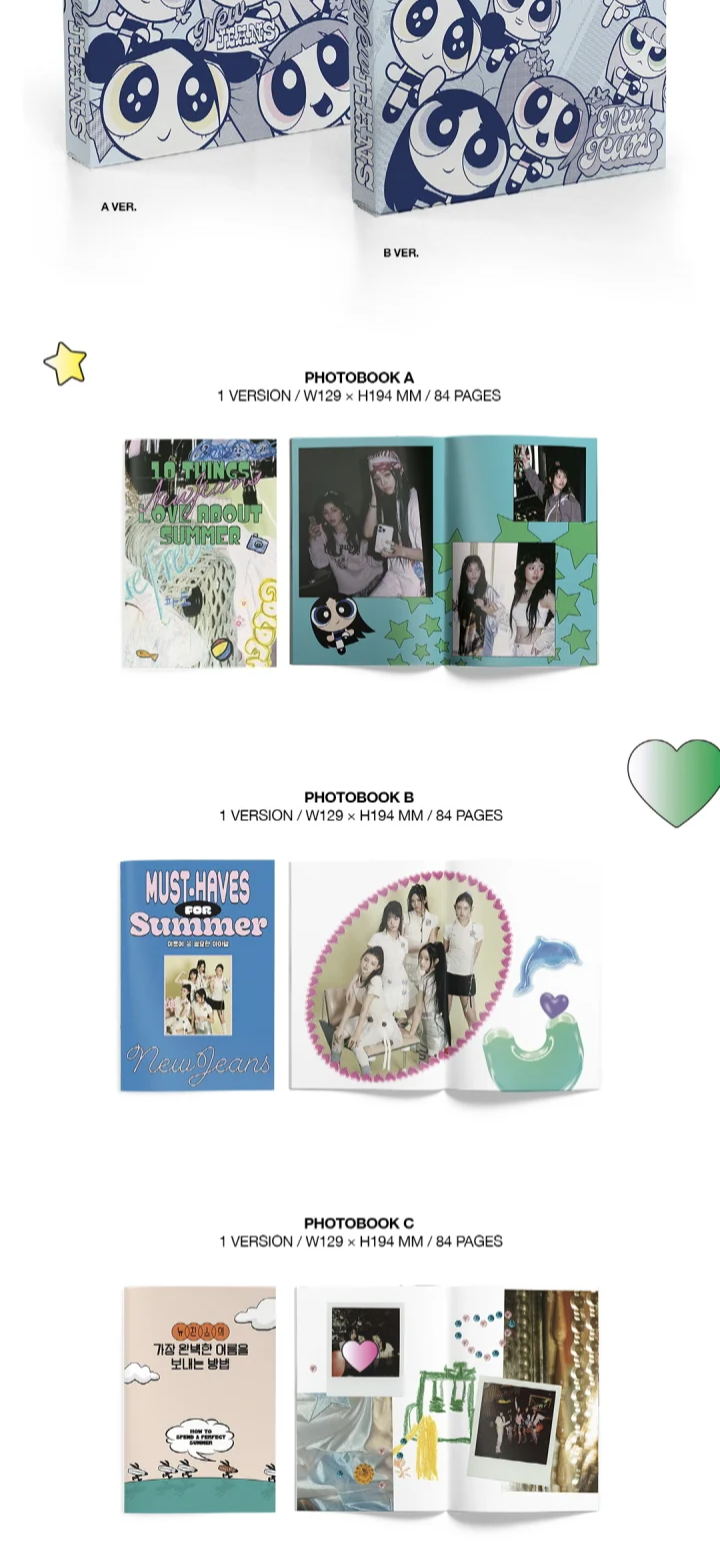 NEWJEANS - [GET UP] 2nd EP THE POWERPUFF GIRLS X NJ BOX 2 VERSION SET